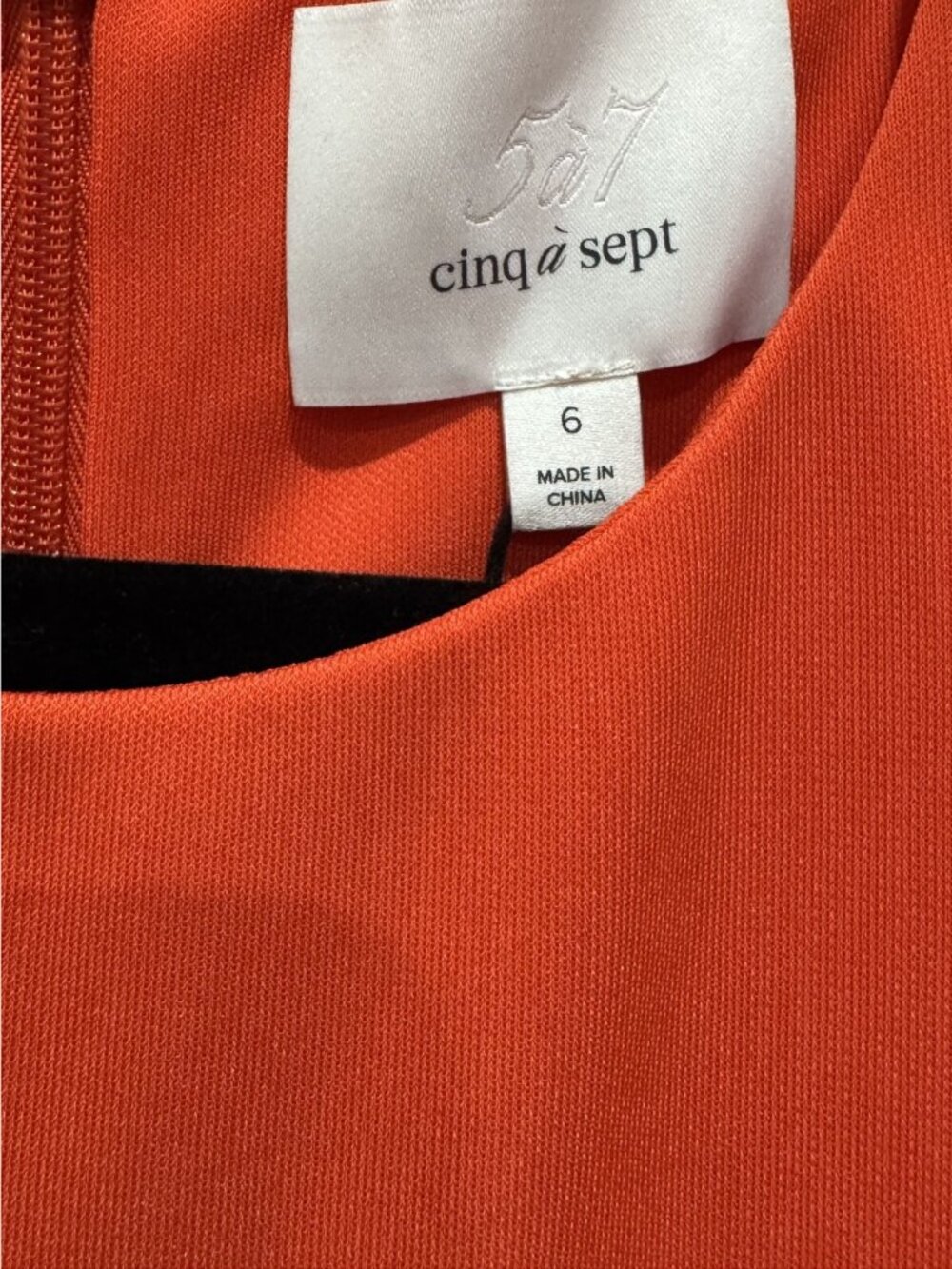Cinq À Sept Orange Ruched Mini Dress With Sleeveless Design & Back Zipper Closur - Picture 5 of 7